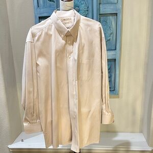 Roundtree & Yorke Gold & White Dress Shirt